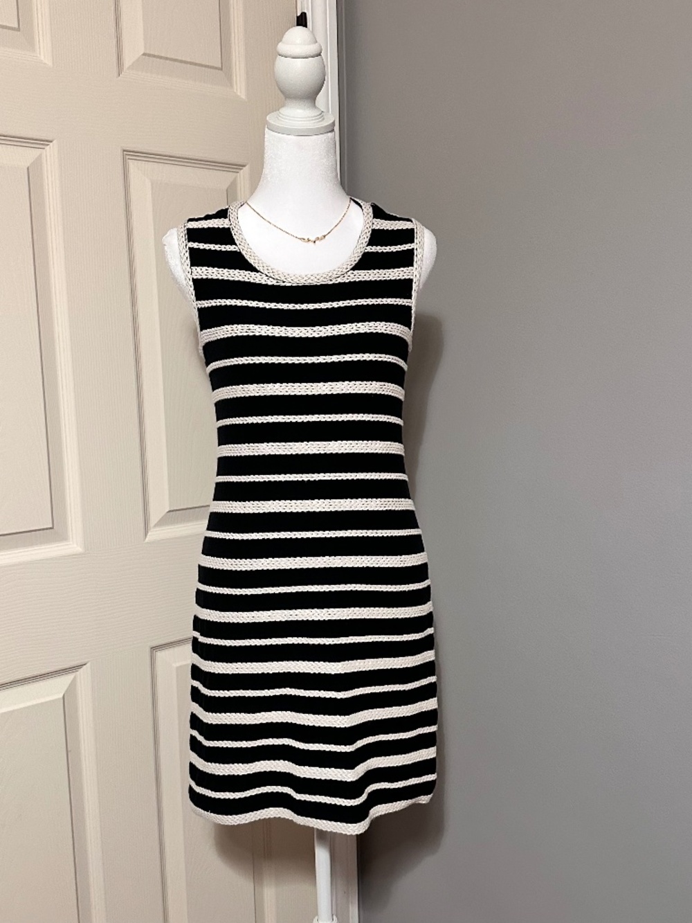 Max studio goth fairy grunge black and white mini dress